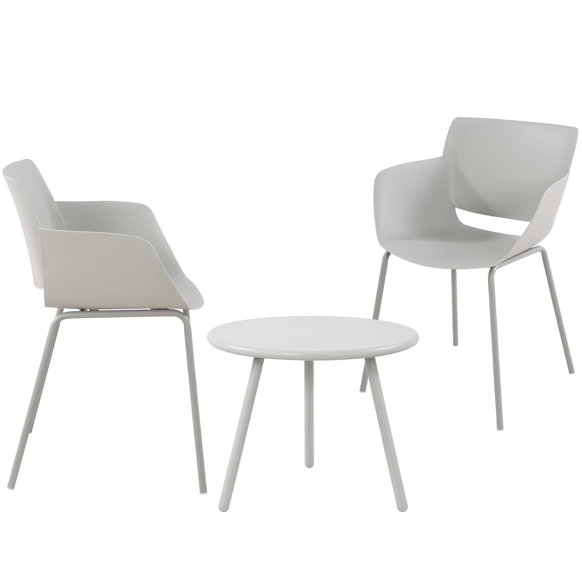 CLP Sitzgruppe Minota f&uuml;r den Garten I Set aus Tisch Minot und St&uuml;hlen Alpena I Outdoor-Set wetterfest und UV-best&auml;ndig I Gartenm&ouml;bel 