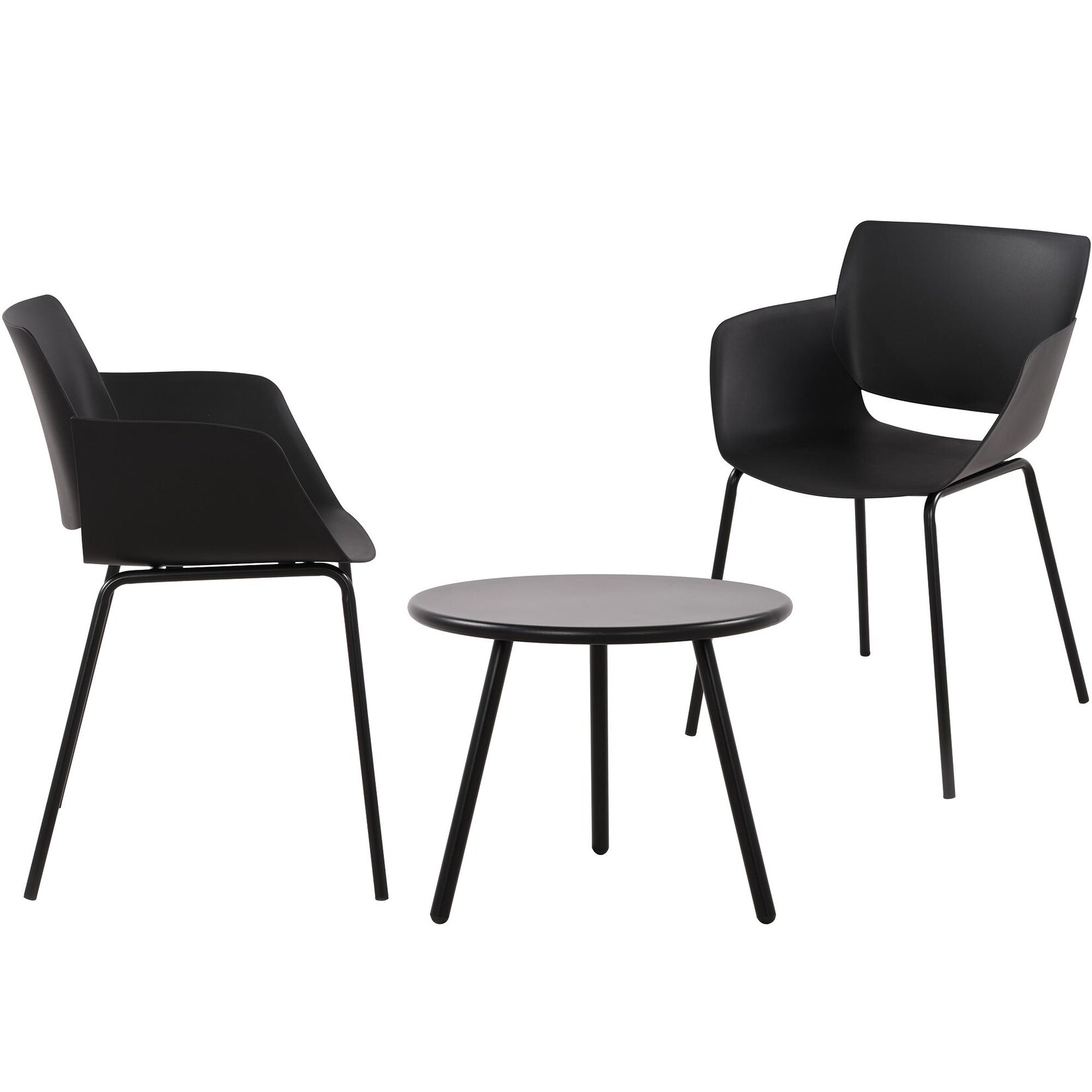 CLP Sitzgruppe Minota 2er Farbe: schwarz, Set-Inhalt: 2 Stühle
