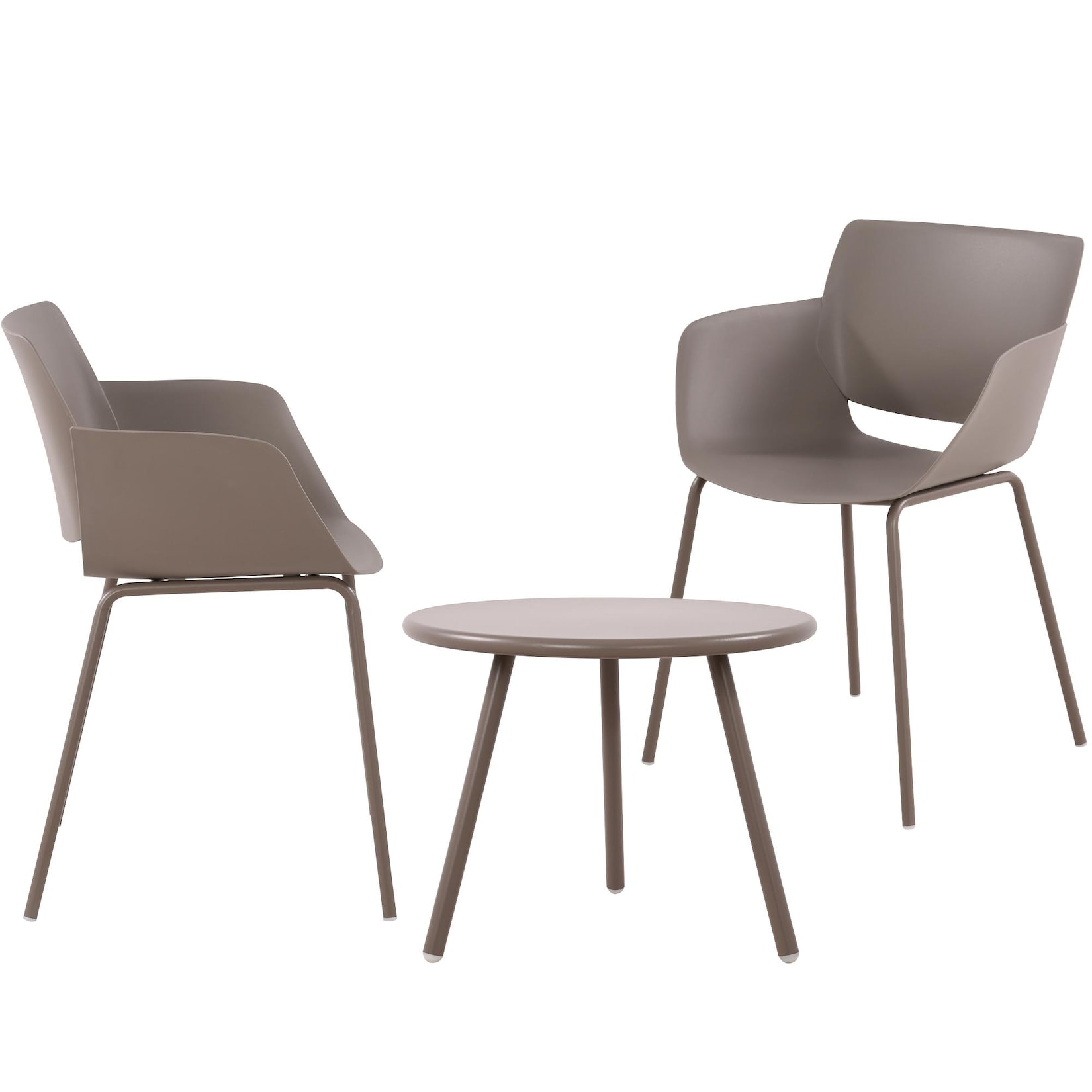 CLP Sitzgruppe Minota 2er Farbe: taupe, Set-Inhalt: 2 Stühle