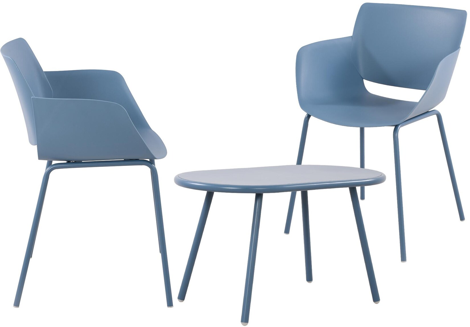CLP Sitzgruppe Velvena 2er Farbe: blau, Set-Inhalt: 2 Stühle