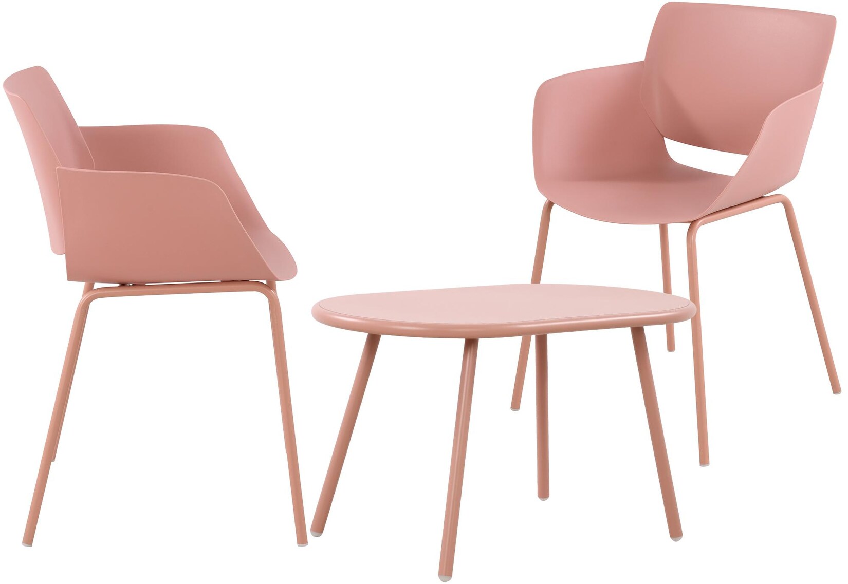 CLP Sitzgruppe Velvena 2er - Farbe: pink, Set-Inhalt: 2 Stühle