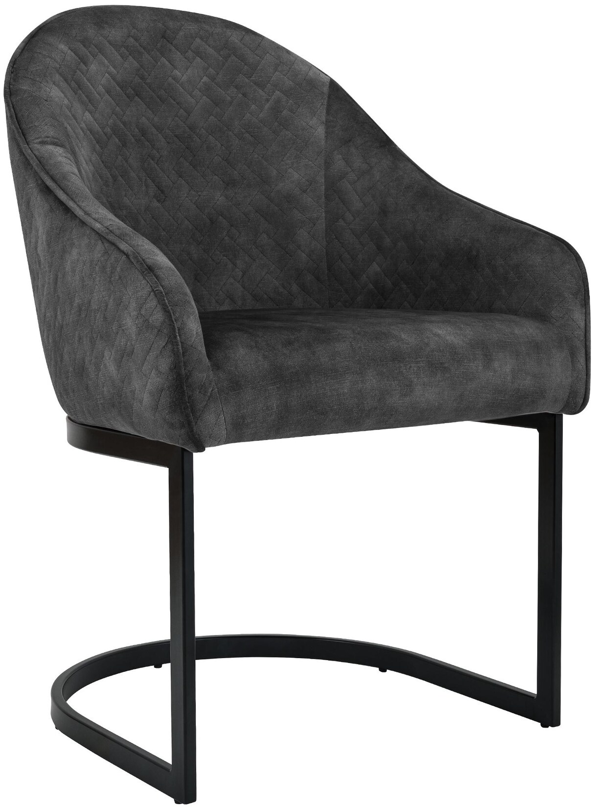 CLP Esszimmerstuhl Jarik Vintage Samt Farbe: dunkelgrau