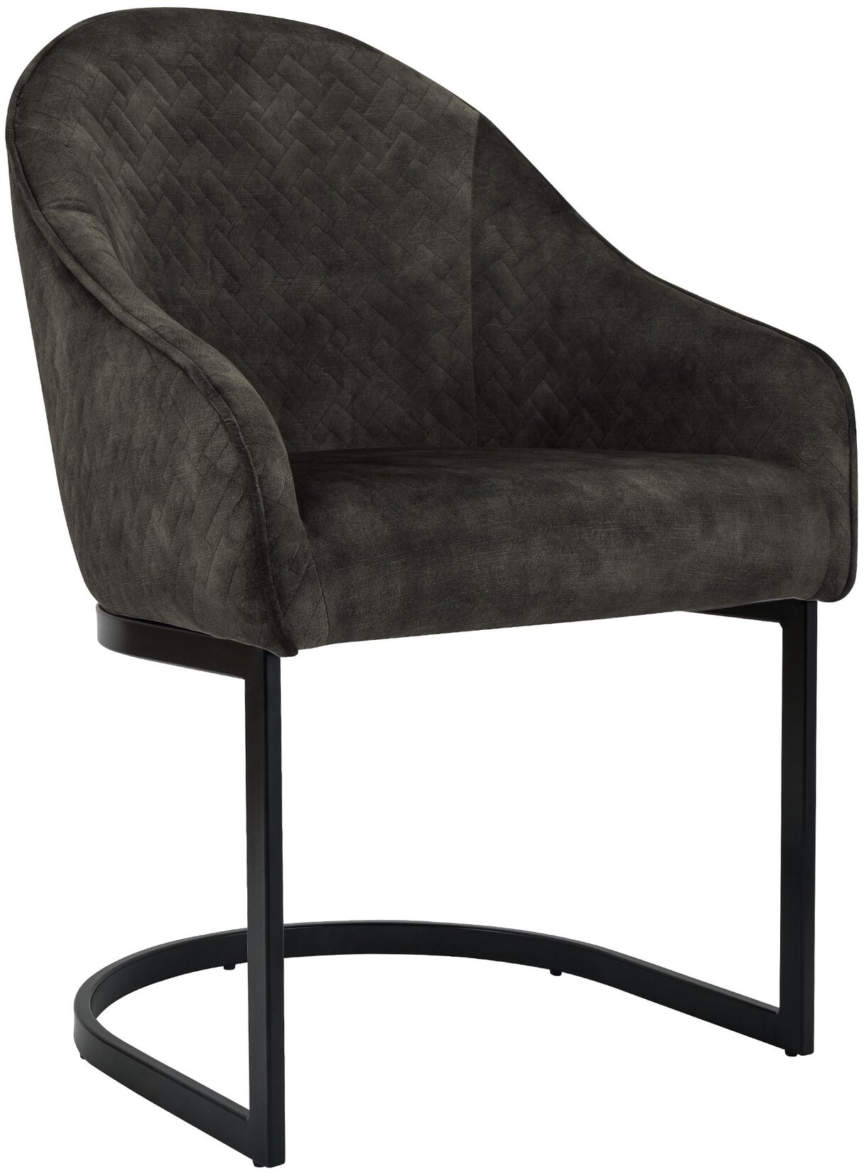 CLP Esszimmerstuhl Jarik Vintage Samt Farbe: dunkelbraun