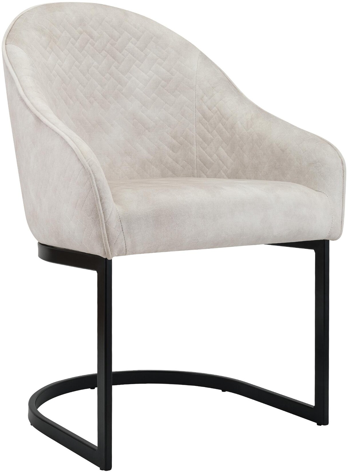 CLP Esszimmerstuhl Jarik Vintage Samt Farbe: creme