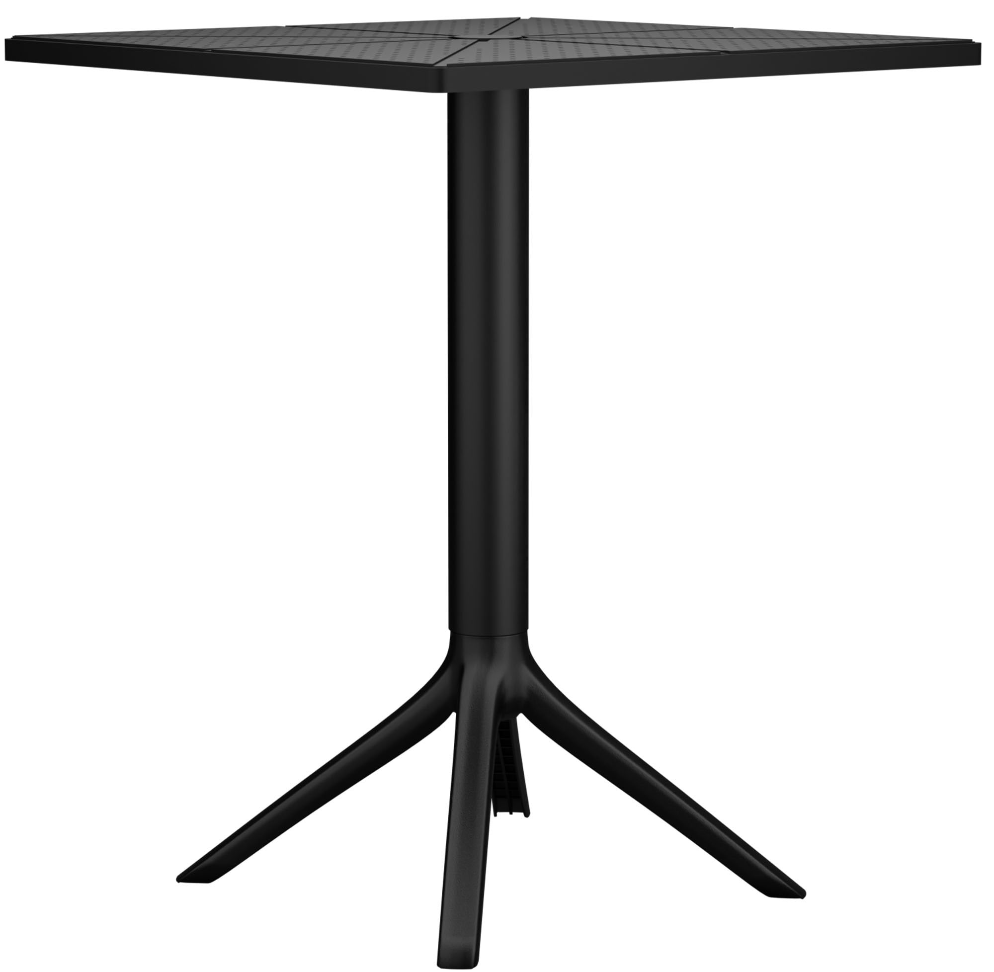 CLP Tisch Nuvela 60 x 60 cm | Wetterfester Gartentisch mit UV-best&auml;ndiger Oberfl&auml;che | Eckiger Balkontisch aus Polypropylen 