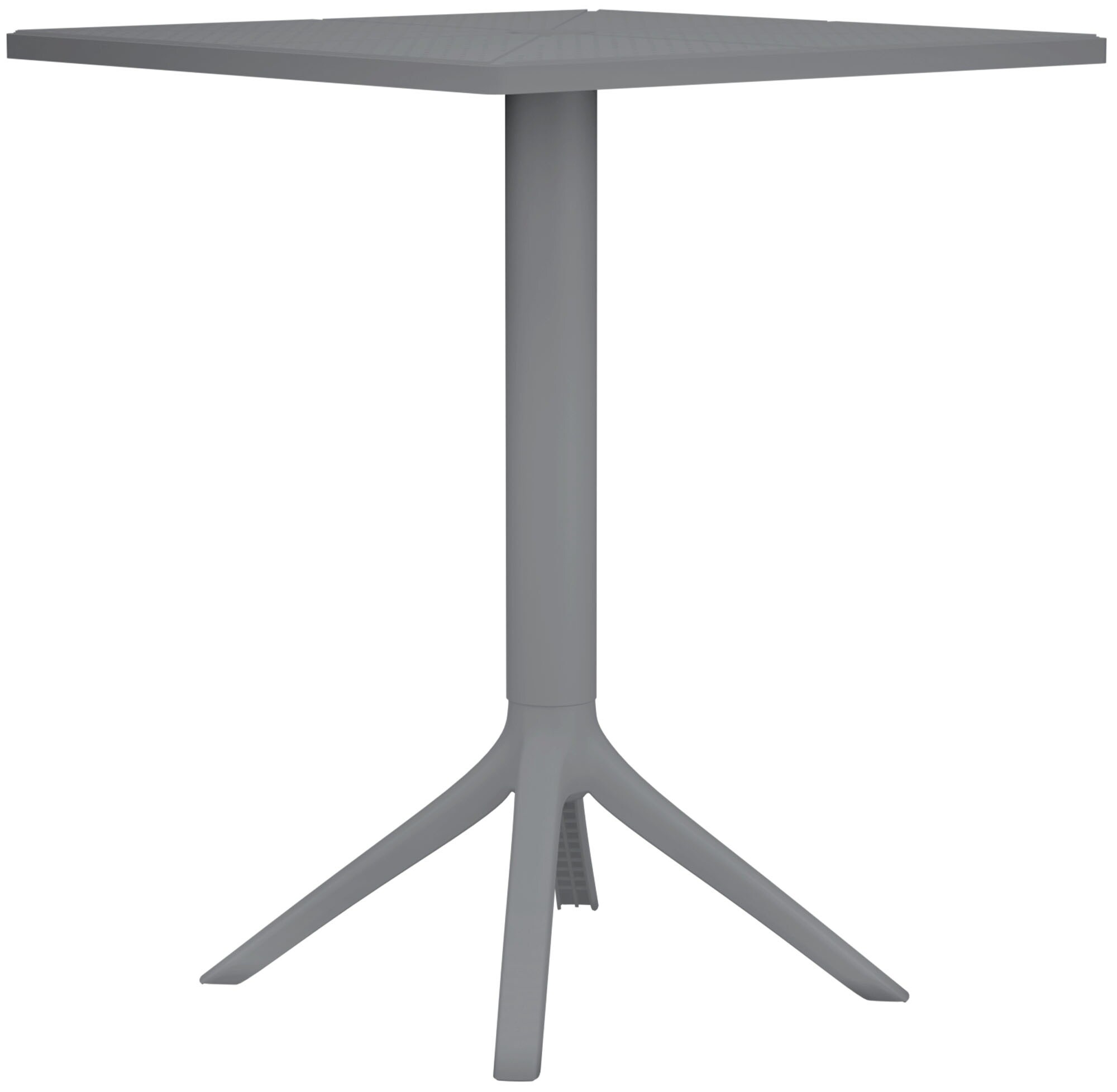 CLP Tisch Nuvela 60 x 60 cm | Wetterfester Gartentisch mit UV-best&auml;ndiger Oberfl&auml;che | Eckiger Balkontisch aus Polypropylen 