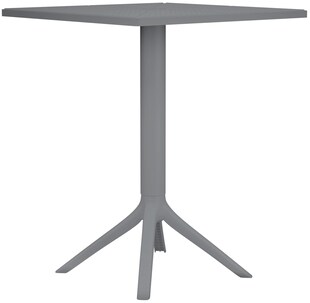 CLP Tisch Nuvela 60 x 60 cm | Wetterfester Gartentisch mit UV-beständiger Oberfläche | Eckiger Balkontisch aus Polypropylen 