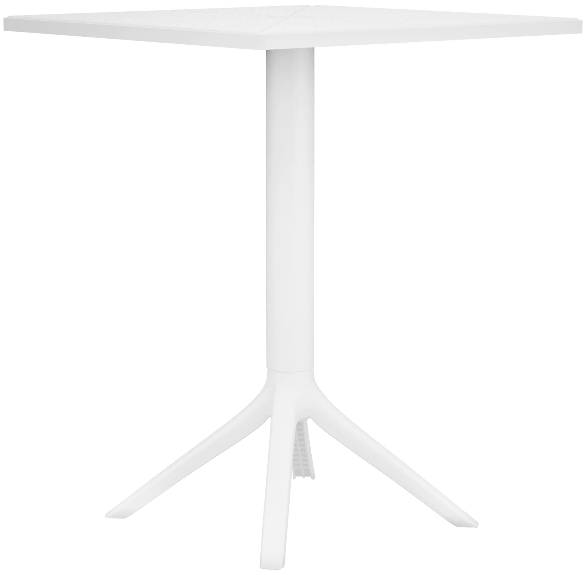 CLP Tisch Nuvela 60 x 60 cm | Wetterfester Gartentisch mit UV-best&auml;ndiger Oberfl&auml;che | Eckiger Balkontisch aus Polypropylen 