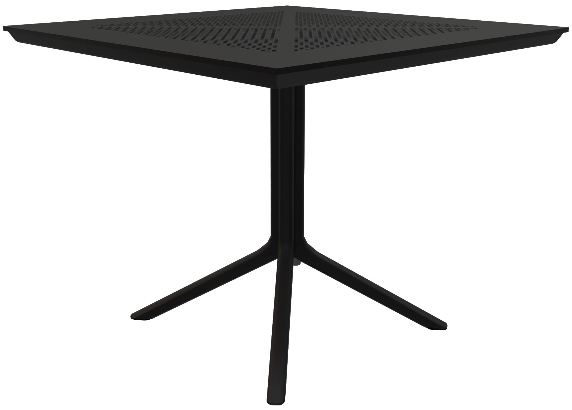CLP Tisch Lenval 80 x 80 cm | Wetterfester Gartentisch mit UV-best&auml;ndiger Oberfl&auml;che | Eckiger Balkontisch aus Polypropylen 