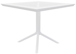 CLP Tisch Lenval 80 x 80 cm | Wetterfester Gartentisch mit UV-beständiger Oberfläche | Eckiger Balkontisch aus Polypropylen 