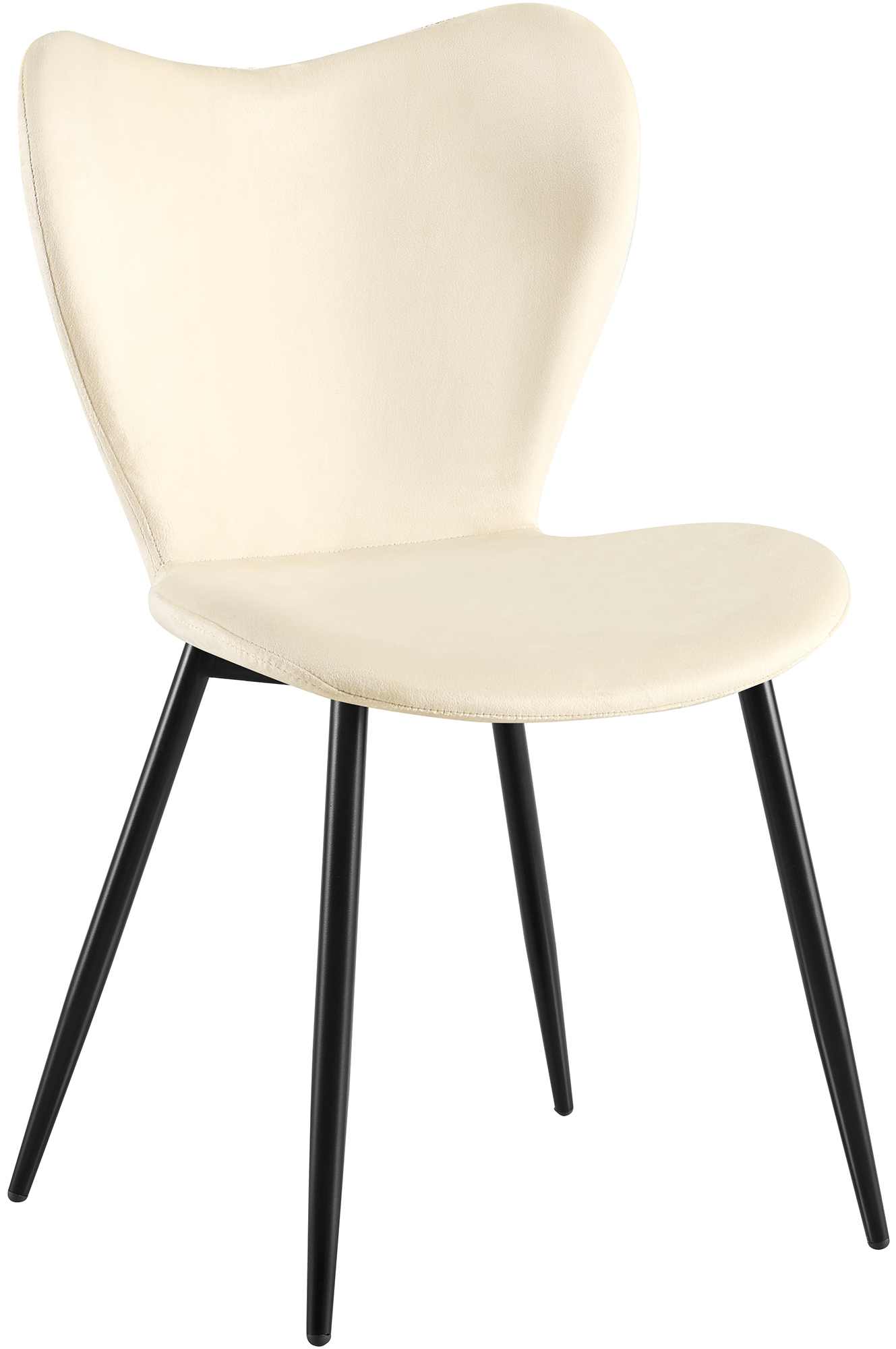 CLP Esszimmerstuhl Maika, ergonomischer Polsterstuhl mit Samt- oder Stoffbezug, K&uuml;chenstuhl mit Metallgestell, belastbar bis 150 kg 