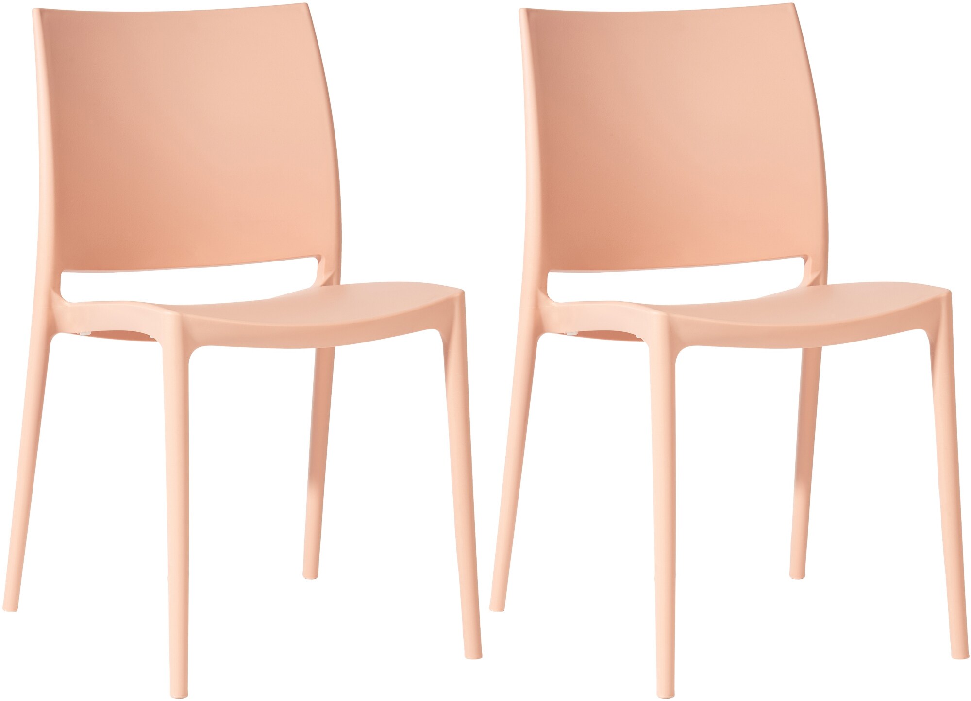 CLP 2er-Set Gartenstuhl Meton, stapelbar, pflegeleicht aus Kunststoff, wetterfest & UV-best&auml;ndig, bis 150 kg belastbar 