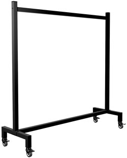 CLP Kleiderständer auf Rollen Gisborne, stabiler Garderobenständer mit Stahl-Gummirädern, ideal für Flur oder Schlafzimmer 