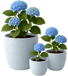 CLP Pflanzkübel groß, 3er Set für außen und innen, Outdoor XXL Blumenkübel rund, wetterbeständig frostsicher in Steinoptik, winterfest 