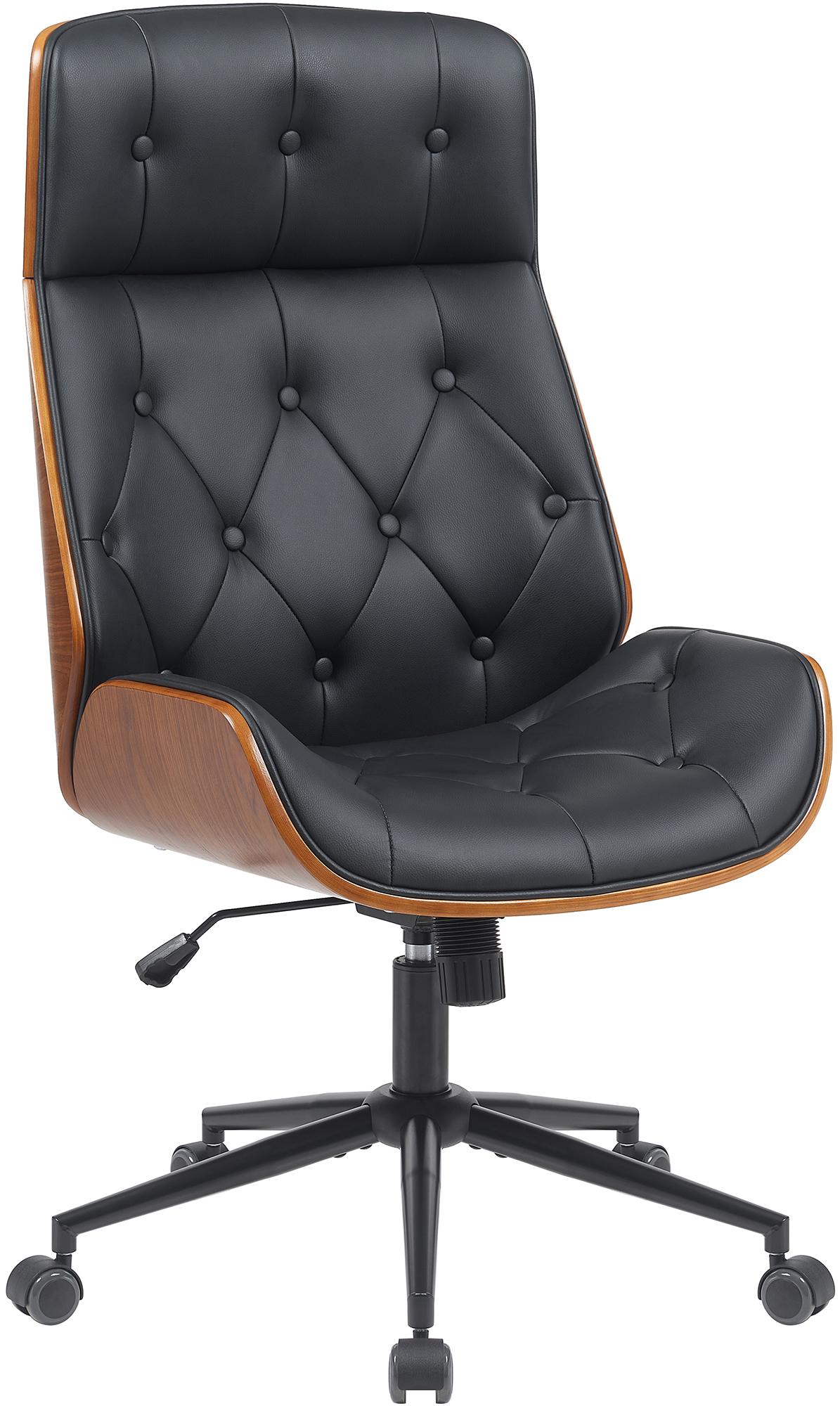 CLP B&uuml;rostuhl ergonomisch Martil, h&ouml;henverstellbar und drehbar, Kippmechanik und Armlehnen, Chefsessel in Chesterfield-Optik 