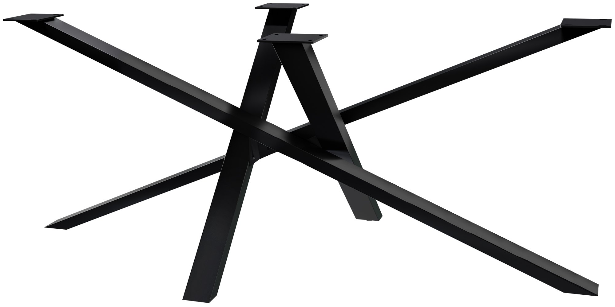 CLP Tischbeine Metall schwarz Finney, Tischkufen f&uuml;r DIY-Esstische, Tischgestell aus pulverbeschichtetem Stahl, H&ouml;he 72 cm 