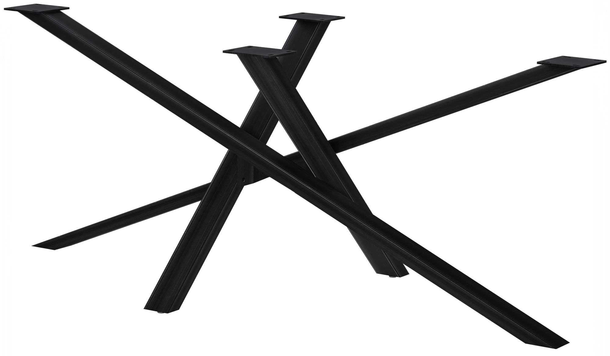 CLP Tischbeine Metall schwarz Finney, Tischkufen f&uuml;r DIY-Esstische, Tischgestell aus pulverbeschichtetem Stahl, H&ouml;he 72 cm 