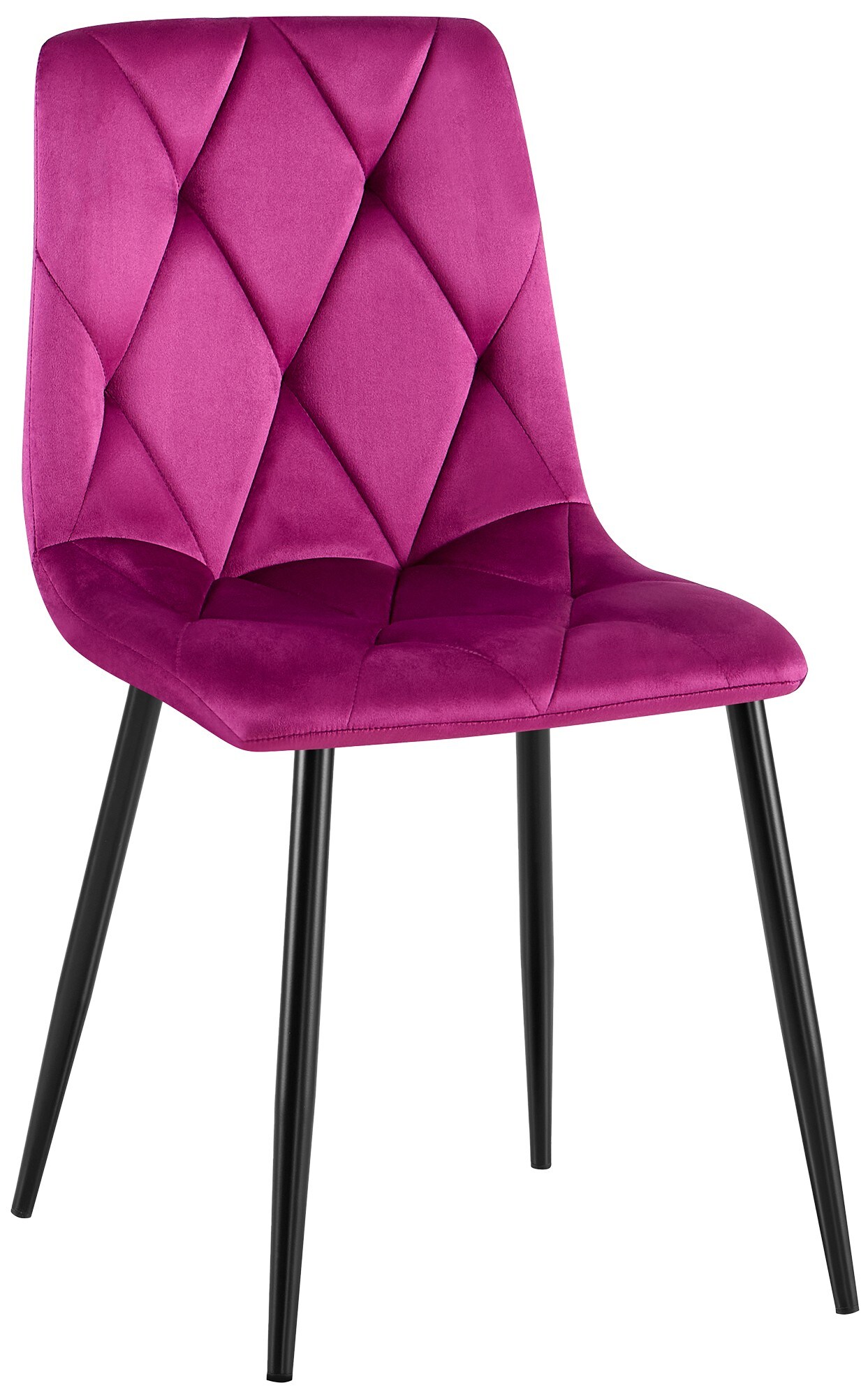 CLP Esszimmerstuhl gepolstert Clairton, K&uuml;chenstuhl mit gestepptem Bezug, mit schwarzem Metallgestell, bis 150 kg belastbar 