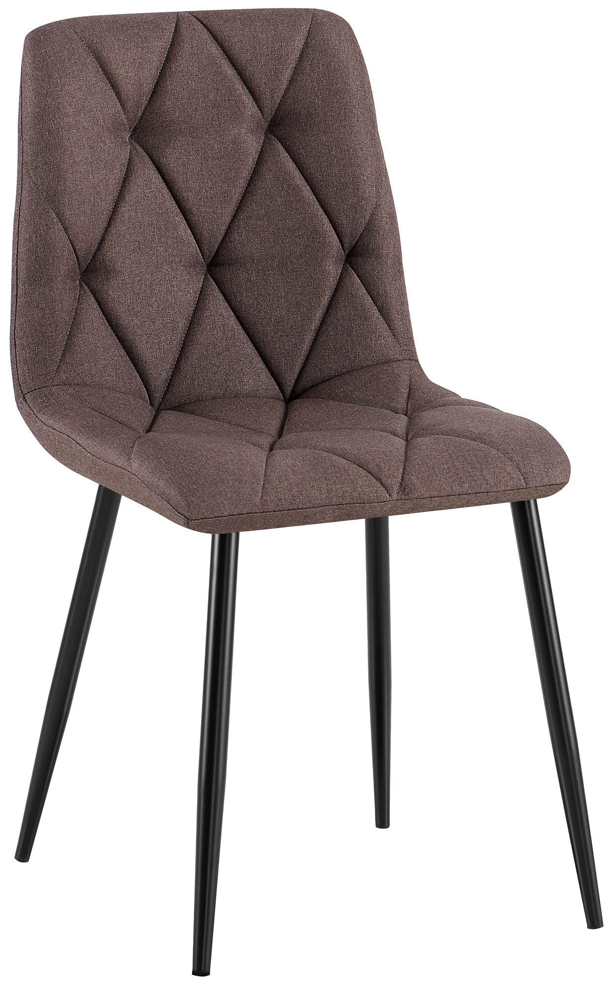 CLP Esszimmerstuhl gepolstert Clairton, K&uuml;chenstuhl mit gestepptem Bezug, mit schwarzem Metallgestell, bis 150 kg belastbar 