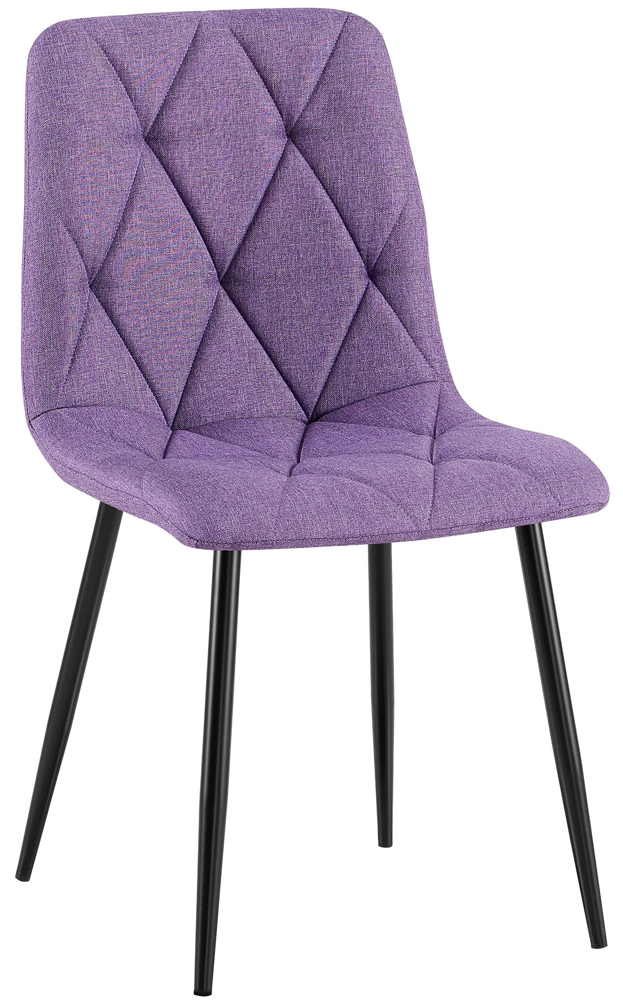 CLP Esszimmerstuhl gepolstert Clairton, K&uuml;chenstuhl mit gestepptem Bezug, mit schwarzem Metallgestell, bis 150 kg belastbar 