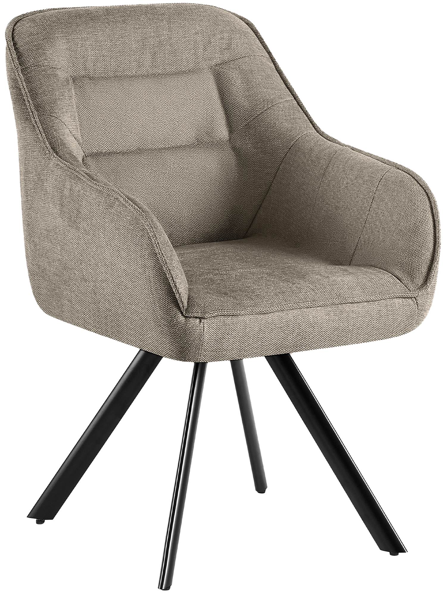 CLP Stuhl Pettuli Stoff - Farbe: taupe, Material: Stoff 