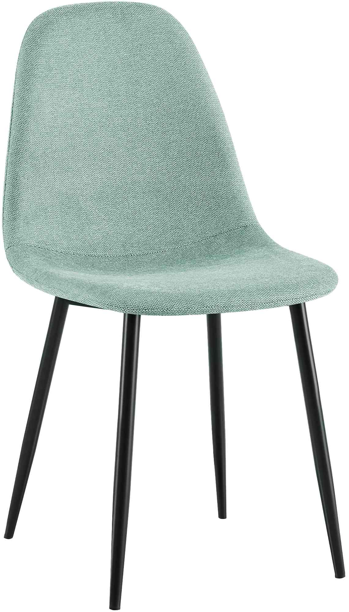 CLP Esszimmerstuhl gepolstert Napier, K&uuml;chenstuhl mit R&uuml;ckenlehne und schwarzem Metallgestell, Polsterstuhl Esszimmer bis 150 kg belastbar 