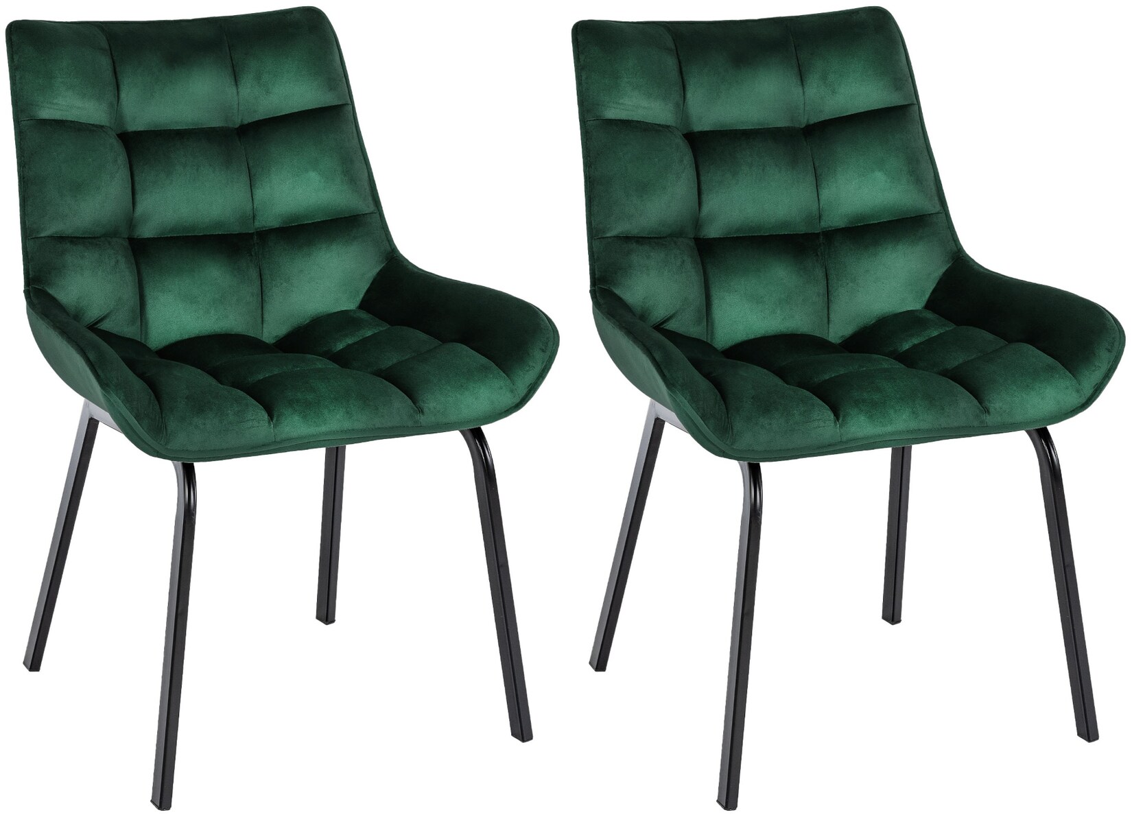 CLP 2er Set Stuhl Saranda Samt Farbe: grün, Material: Samt