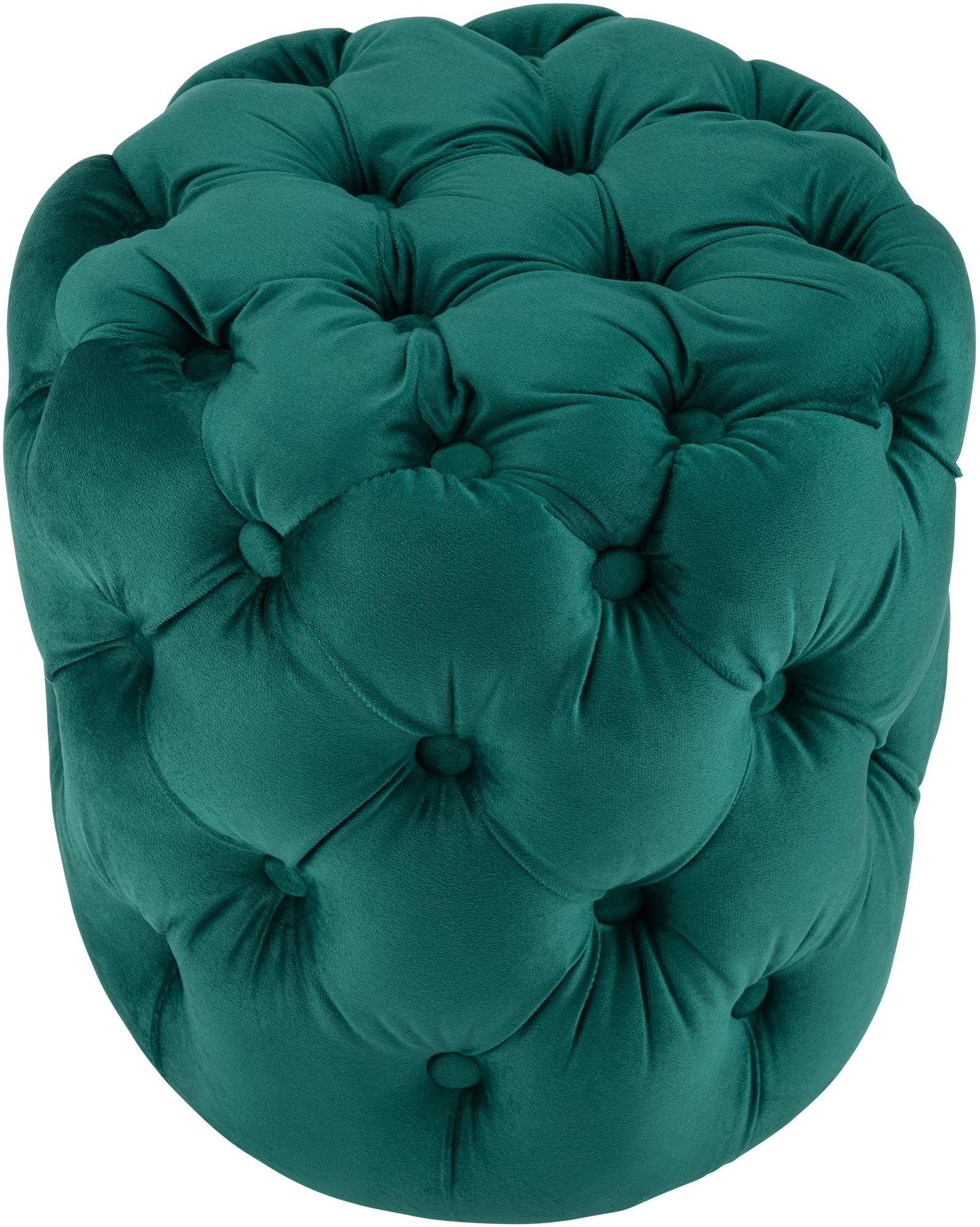 CLP Sitzhocker Samt rund Drancy, gepolstert mit Zierkn&ouml;pfen, Chesterfield-Optik, Polsterhocker f&uuml;r Wohnzimmer & Schlafzimmer 