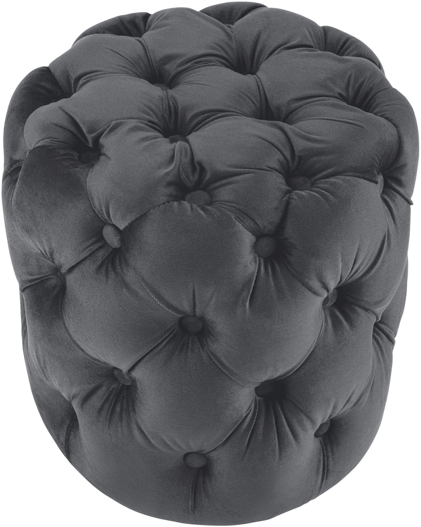 CLP Sitzhocker Samt rund Drancy, gepolstert mit Zierkn&ouml;pfen, Chesterfield-Optik, Polsterhocker f&uuml;r Wohnzimmer & Schlafzimmer 