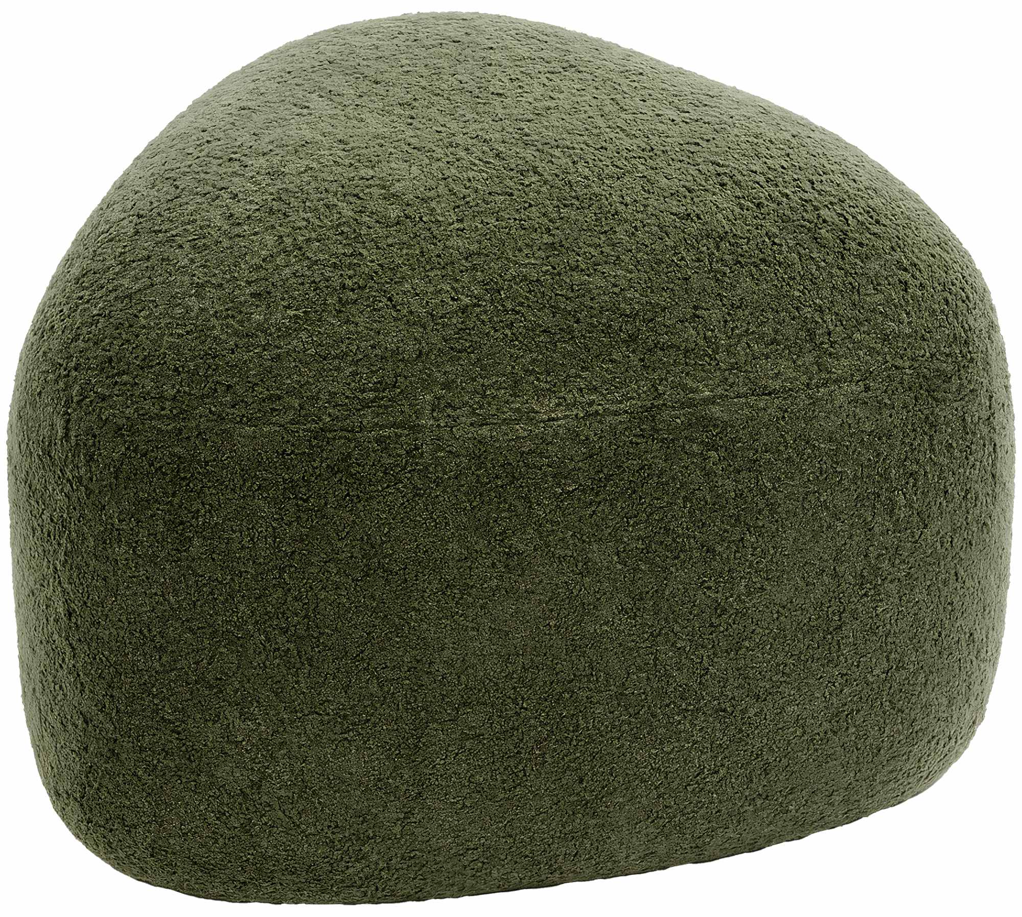 CLP Sitzhocker oval Alfrisa, Polsterhocker mit Teddystoff, Fu&szlig;hocker gepolstert f&uuml;r Wohnzimmer und Schlafzimmer, Holzgestell stabil 