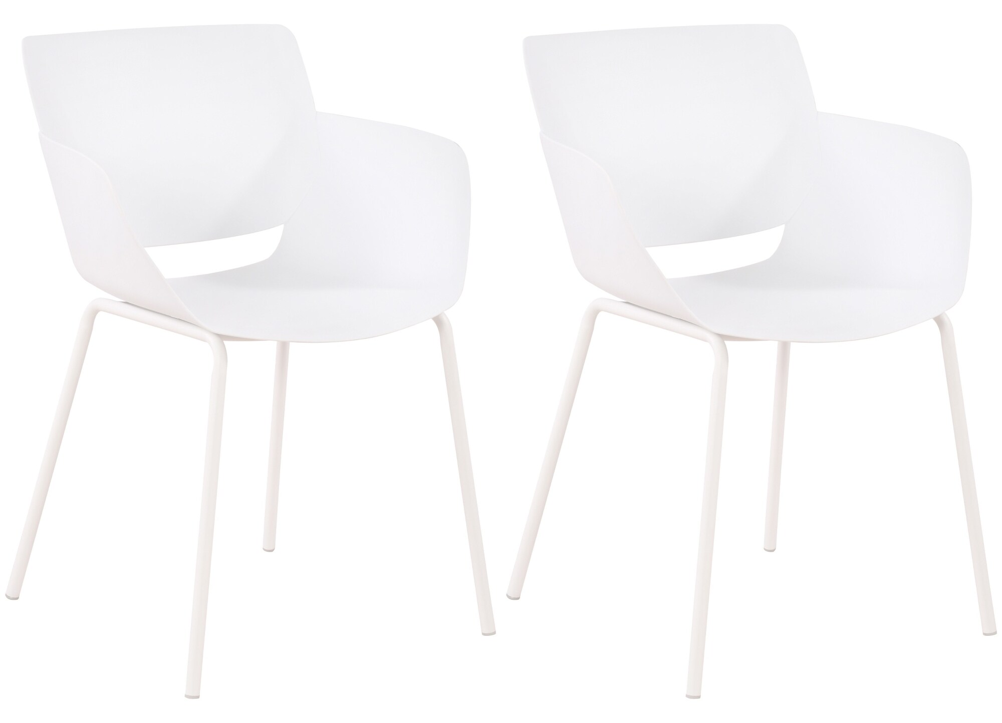 CLP 2er Set Gartenstuhl Alpena I wetterfest und UV-best&auml;ndig I Metallgestell I Sessel f&uuml;r drau&szlig;en I Esszimmerstuhl 