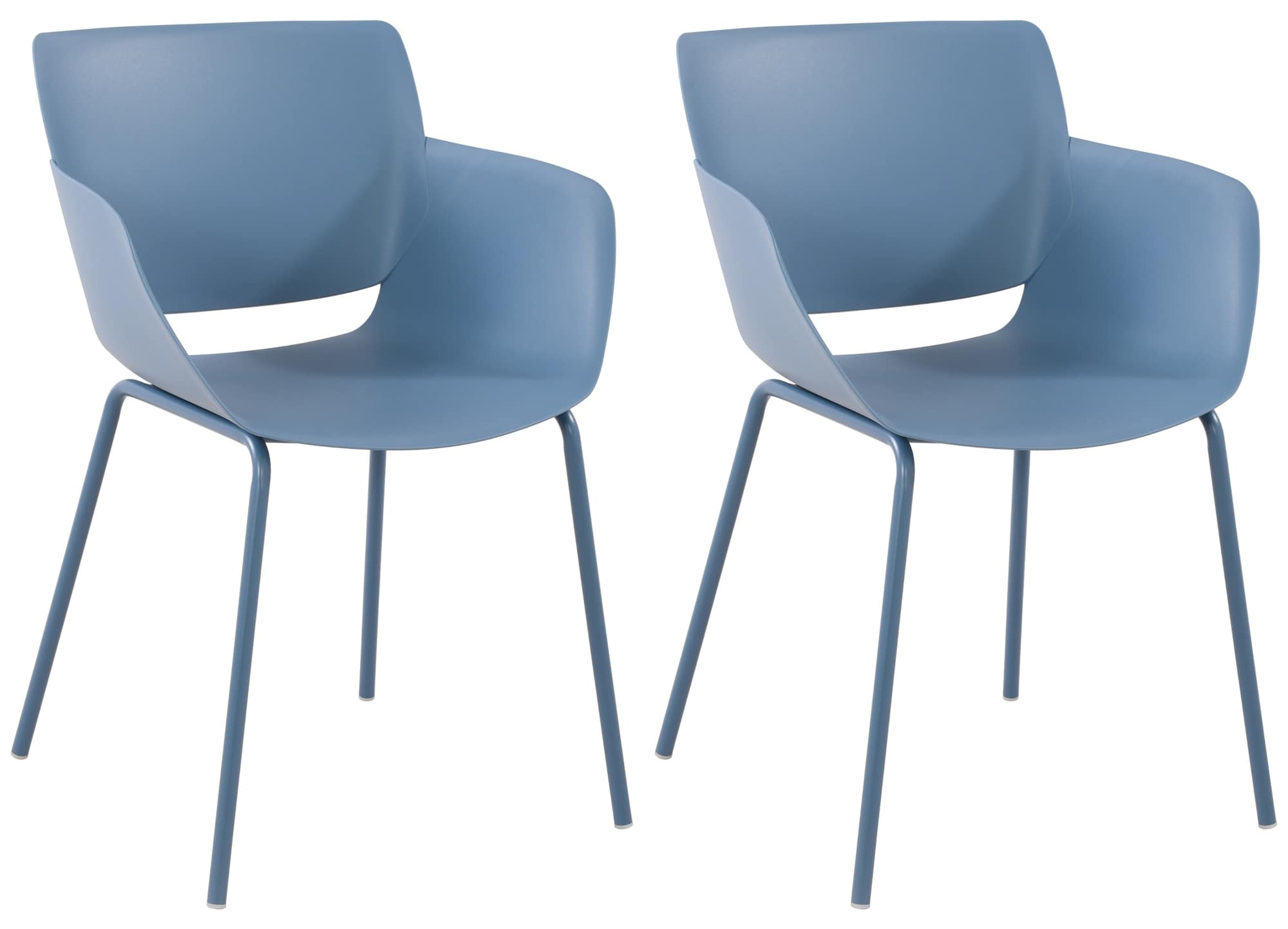 CLP 2er Set Gartenstuhl Alpena I wetterfest und UV-best&auml;ndig I Metallgestell I Sessel f&uuml;r drau&szlig;en I Esszimmerstuhl 