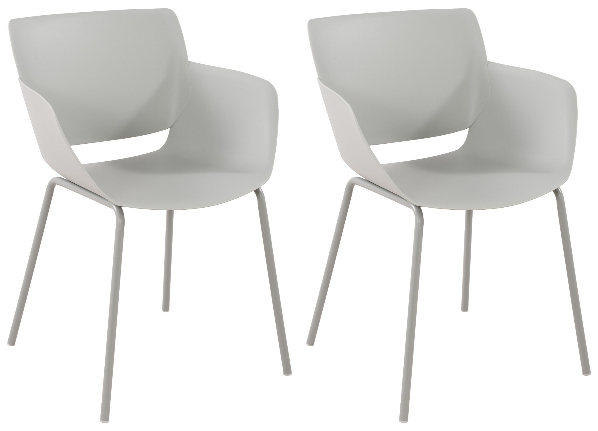 CLP 2er Set Gartenstuhl Alpena I wetterfest und UV-best&auml;ndig I Metallgestell I Sessel f&uuml;r drau&szlig;en I Esszimmerstuhl 