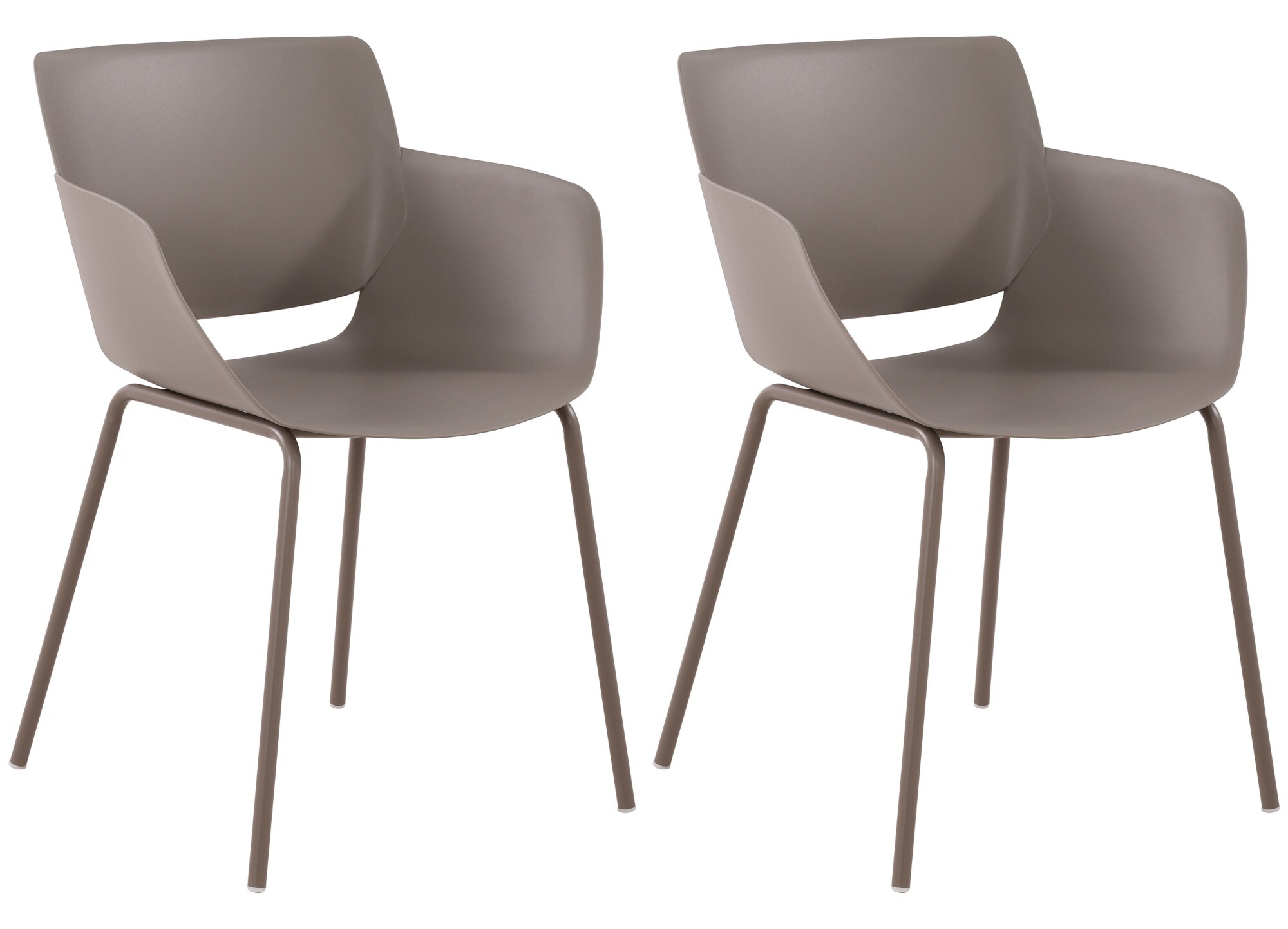 CLP 2er Set Gartenstuhl Alpena I wetterfest und UV-best&auml;ndig I Metallgestell I Sessel f&uuml;r drau&szlig;en I Esszimmerstuhl 