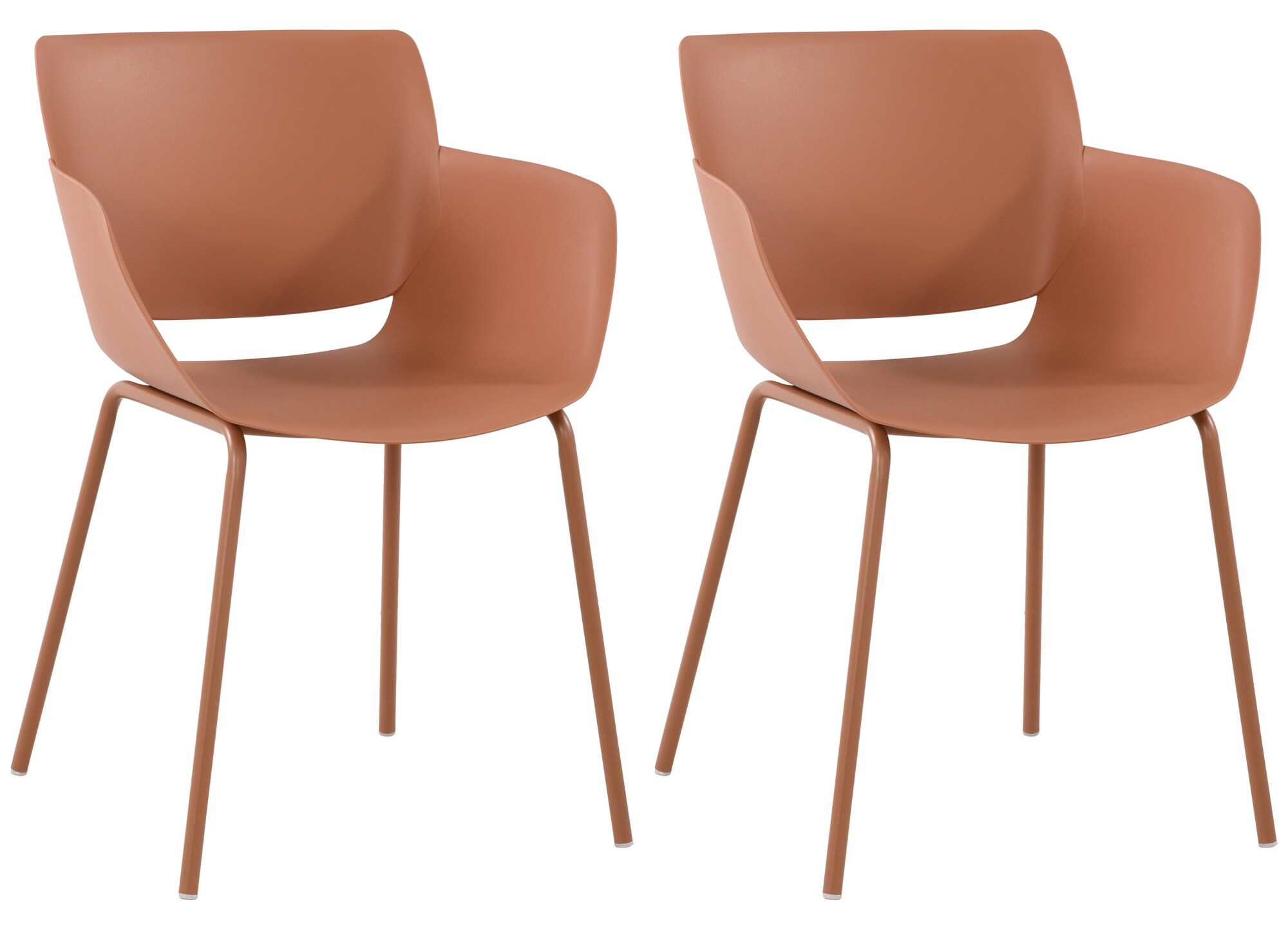 CLP 2er Set Gartenstuhl Alpena I wetterfest und UV-best&auml;ndig I Metallgestell I Sessel f&uuml;r drau&szlig;en I Esszimmerstuhl 