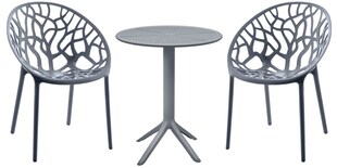 CLP Sitzgruppe Set, moderner Stil, hochwertiges Gestell schwarz, ideal für Esszimmer, Wohnküche, Serie Hoscana 