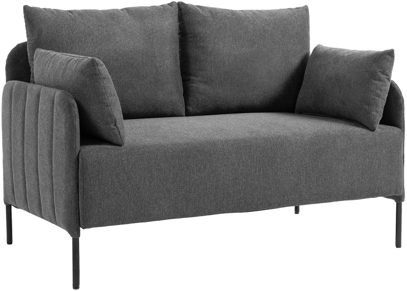 CLP Couch 2-Sitzer bequem Ziden, Sofa gepolstert mit Kissen, Polstermöbel bequem bis 300 kg belastbar