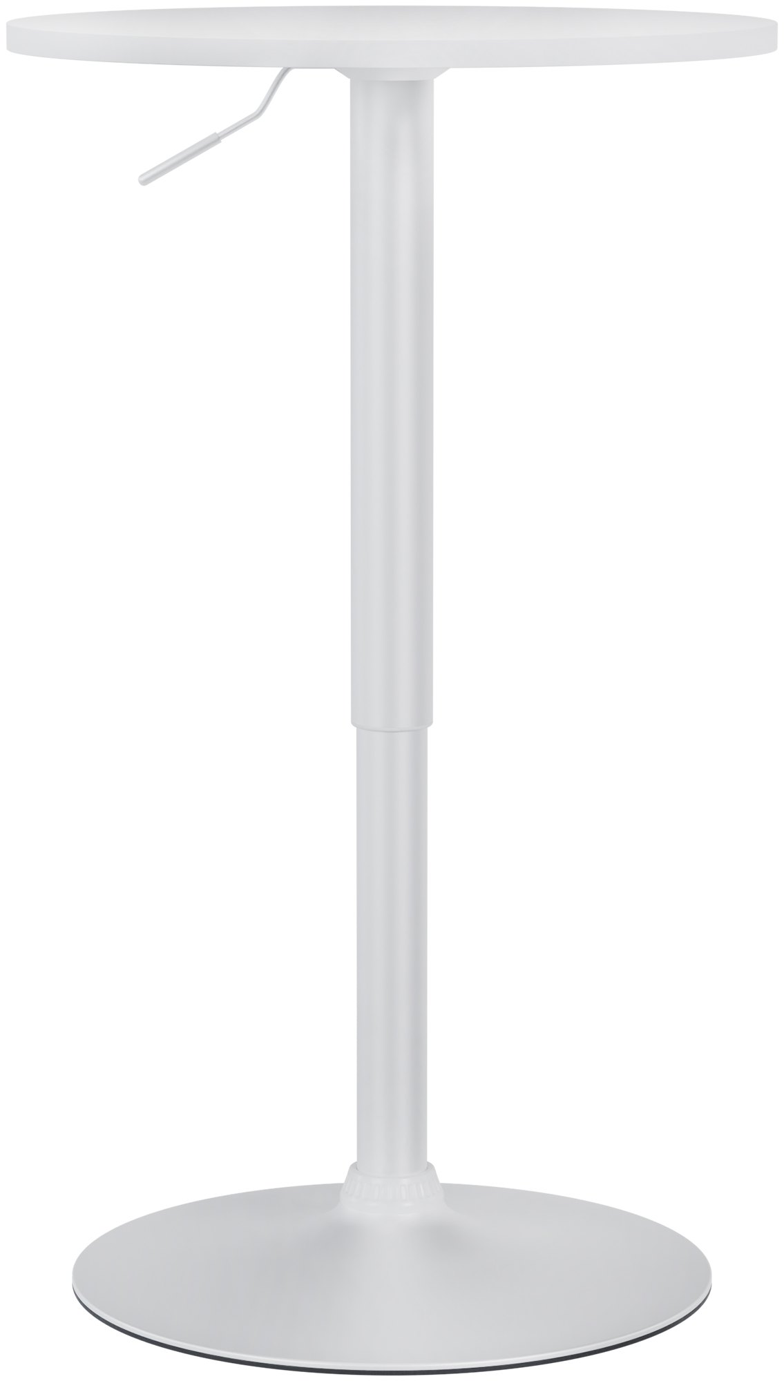 CLP Stehtisch rund h&ouml;henverstellbar Xanten, Bartisch drehbar mit stabilem Gaslift, Metallgestell pulverbeschichtet rutschfest 
