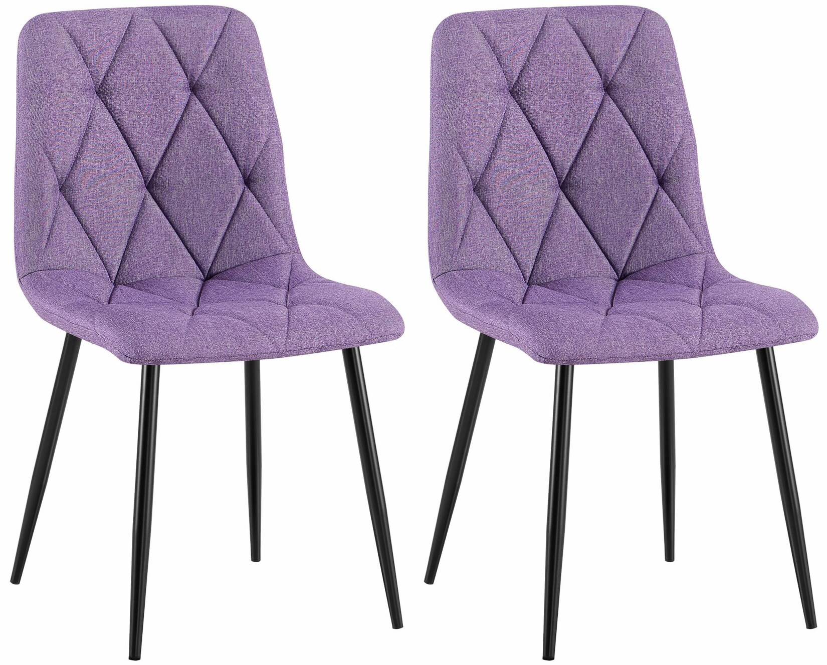 CLP 2er Set Esszimmerstuhl Clairton Stoff Farbe: lila, Material: Stoff