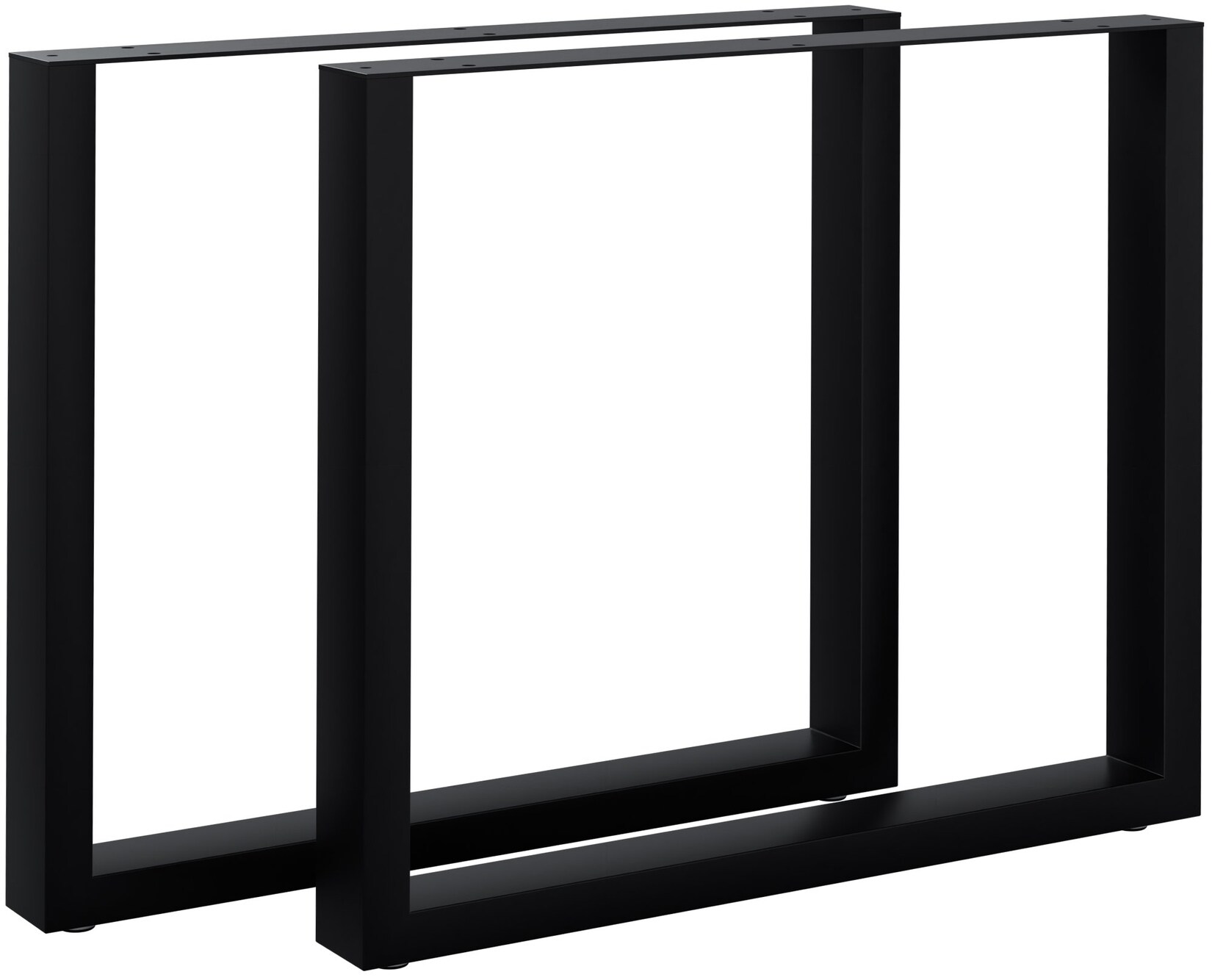 CLP 2x Tischbeine Ilkan, 80 cm Farbe: schwarz, Größe: 80 cm