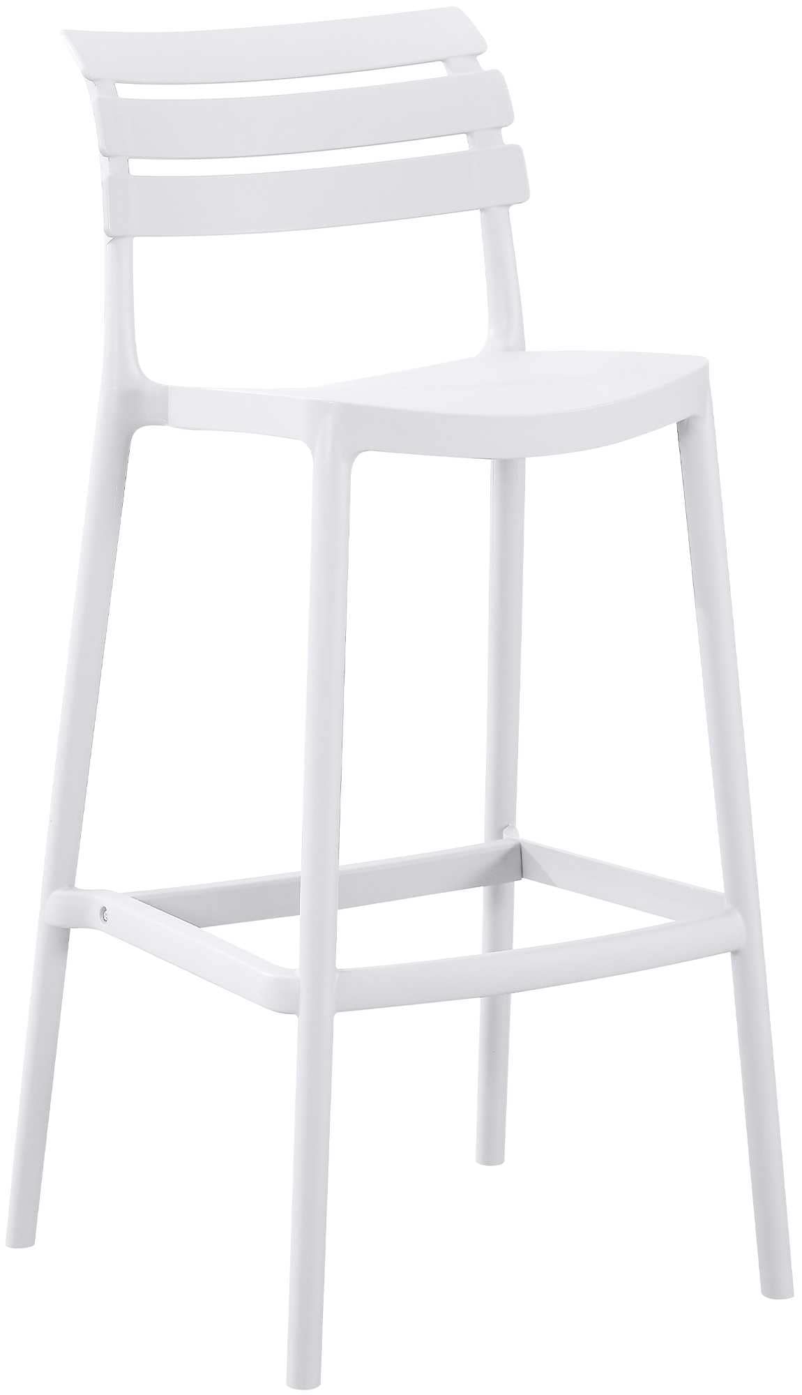CLP Barhocker mit Lehne Rafan, Barstuhl Garten Kunststoff wetterfest UV-best&auml;ndig, Outdoor-Tresenhocker bis 150 kg belastbar robust 