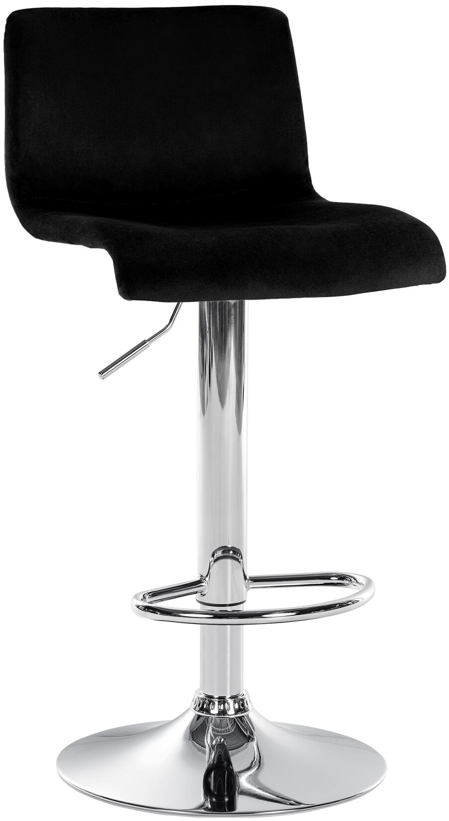 CLP Barhocker Hover Samt C Farbe: schwarz, Material Gestell: Metall in Chromoptik