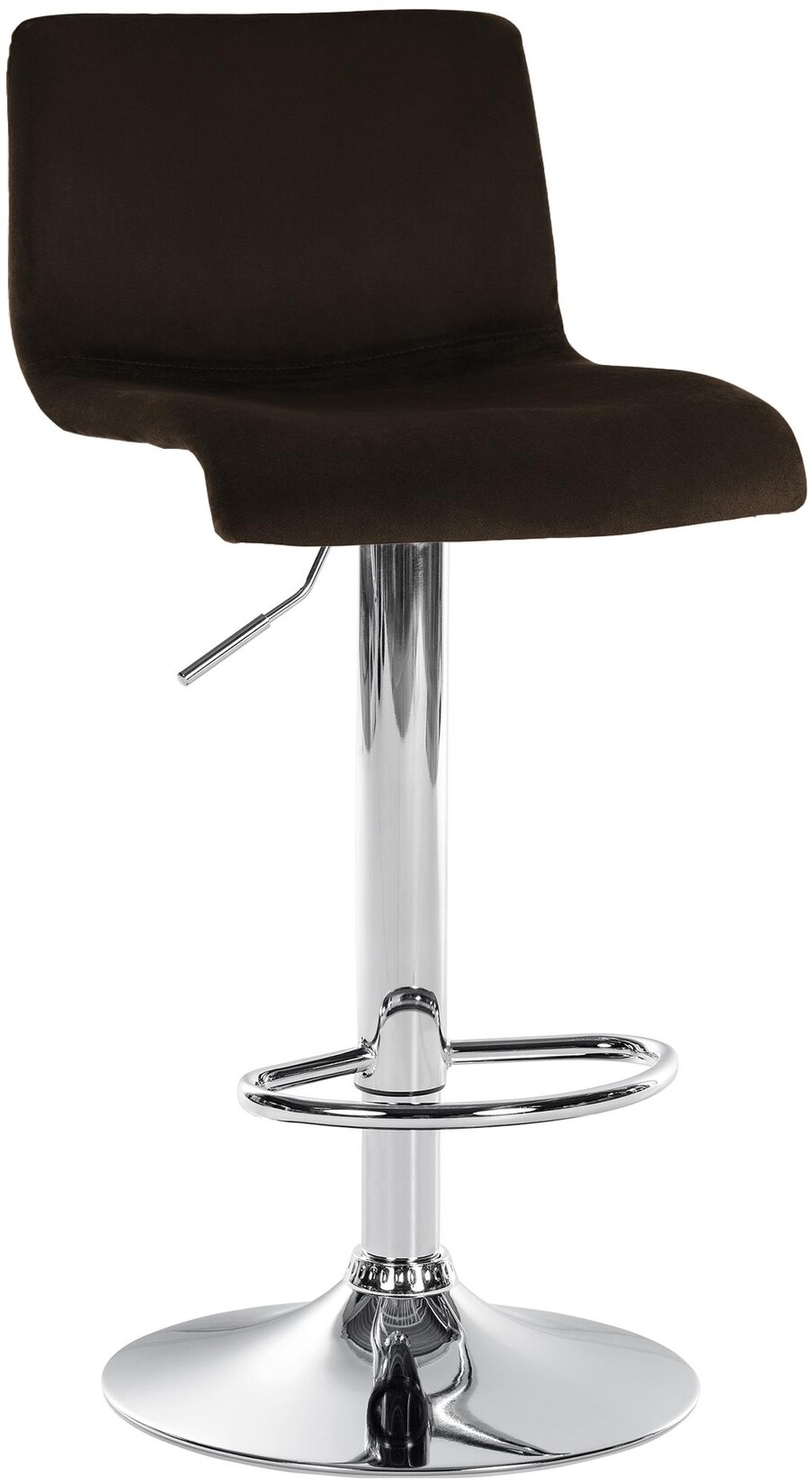 CLP Barhocker Hover Samt C Farbe: braun, Material Gestell: Metall in Chromoptik