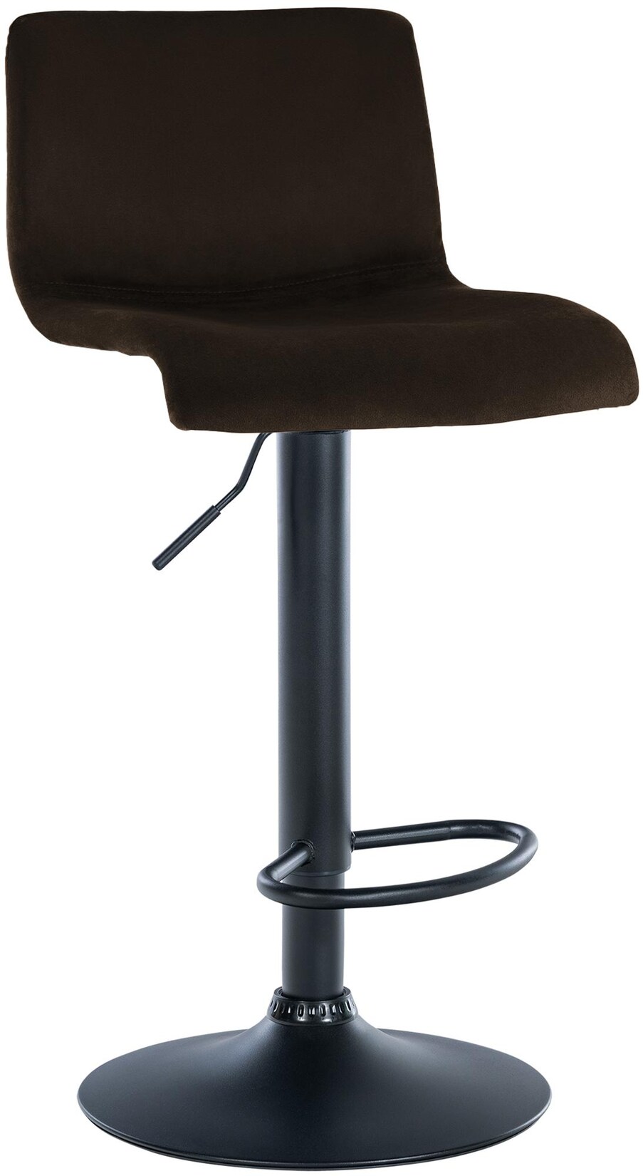 CLP Barhocker Hover Samt B Farbe: braun, Material Gestell: Metall matt schwarz