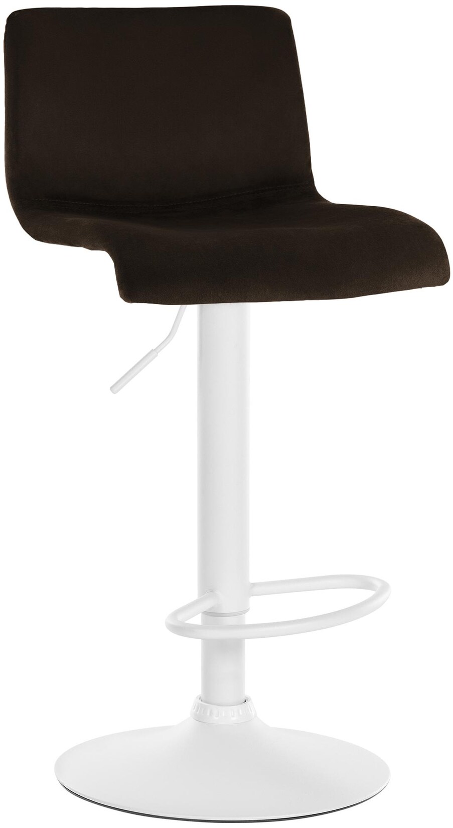 CLP Barhocker Hover Samt W Farbe: braun, Material Gestell: Metall matt weiss