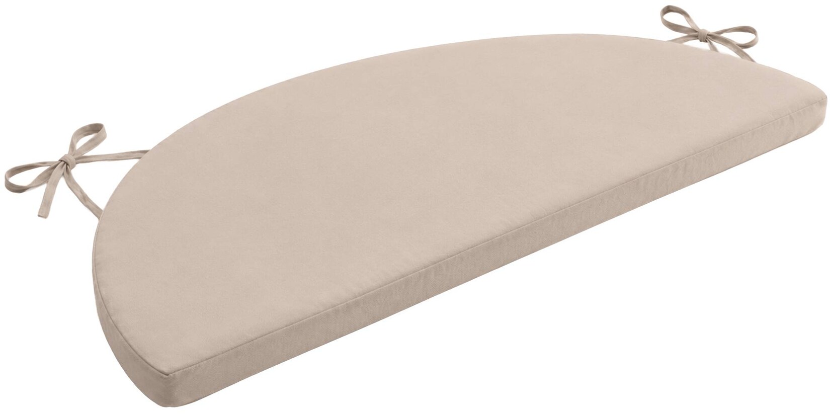 Sitzkissen halbrunde Form, passend für Halbpavillon Rosie, 5 cm dicke Polsterung mit Reißverschluss und Bindebändern, Bankauflage 115x57 cm