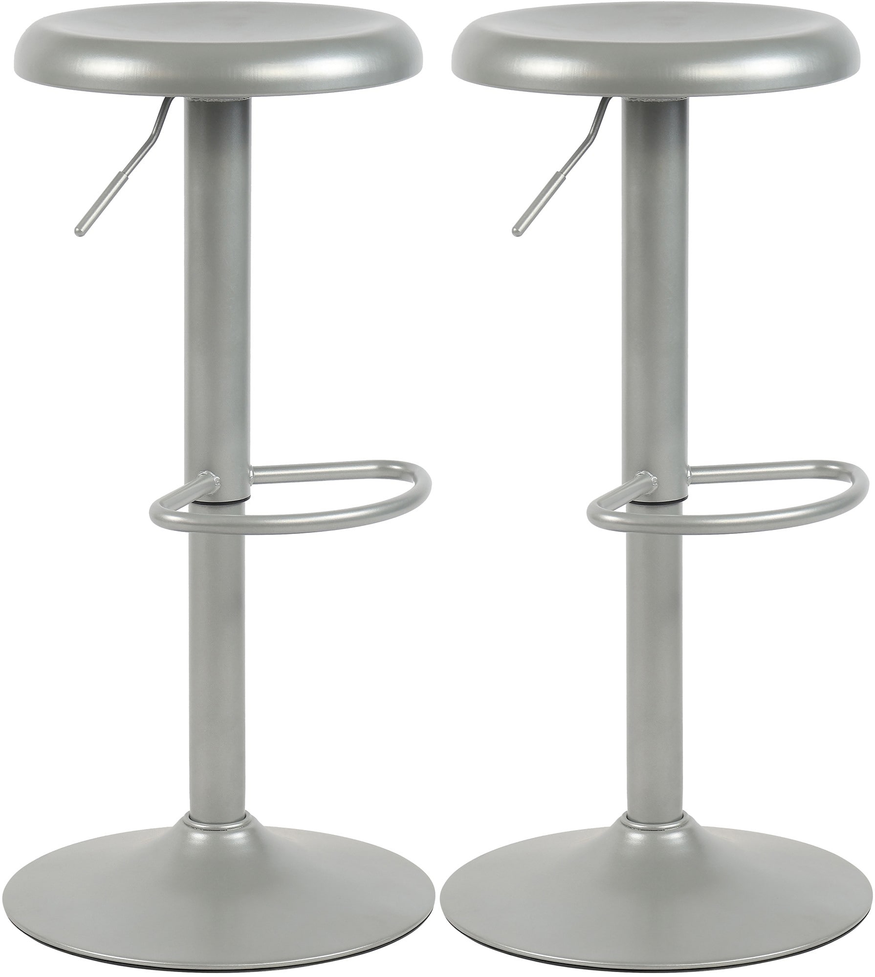 CLP Barhocker 2er Set Barstuhl Williston h&ouml;henverstellbar mit Fu&szlig;ablage, Tresenstuhl f&uuml;r die K&uuml;che, drehbar mit Bodenschoner 