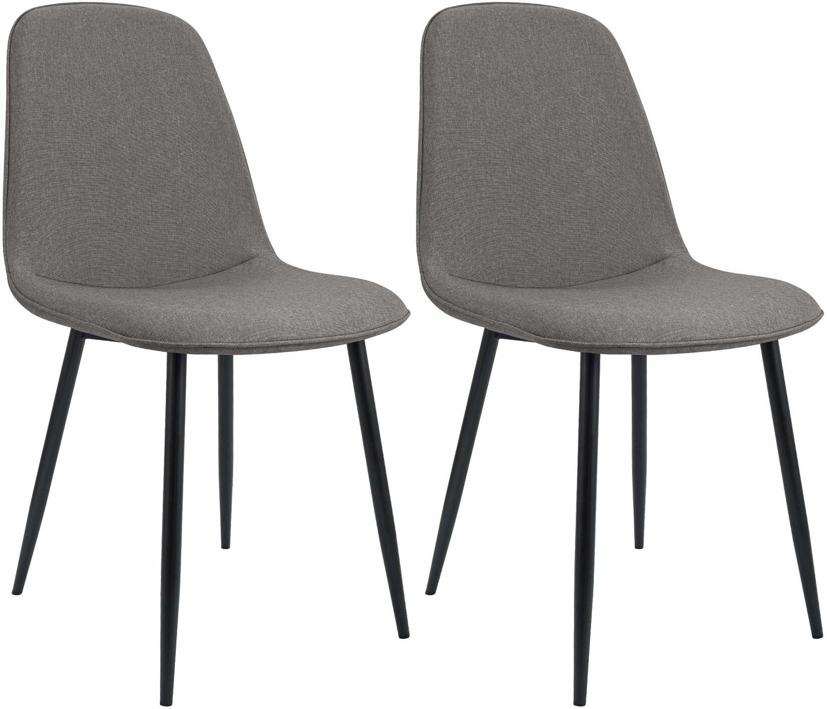 CLP 2er Set Esszimmerstuhl Maryam Stoff Farbe: hellgrau, Material: Stoff