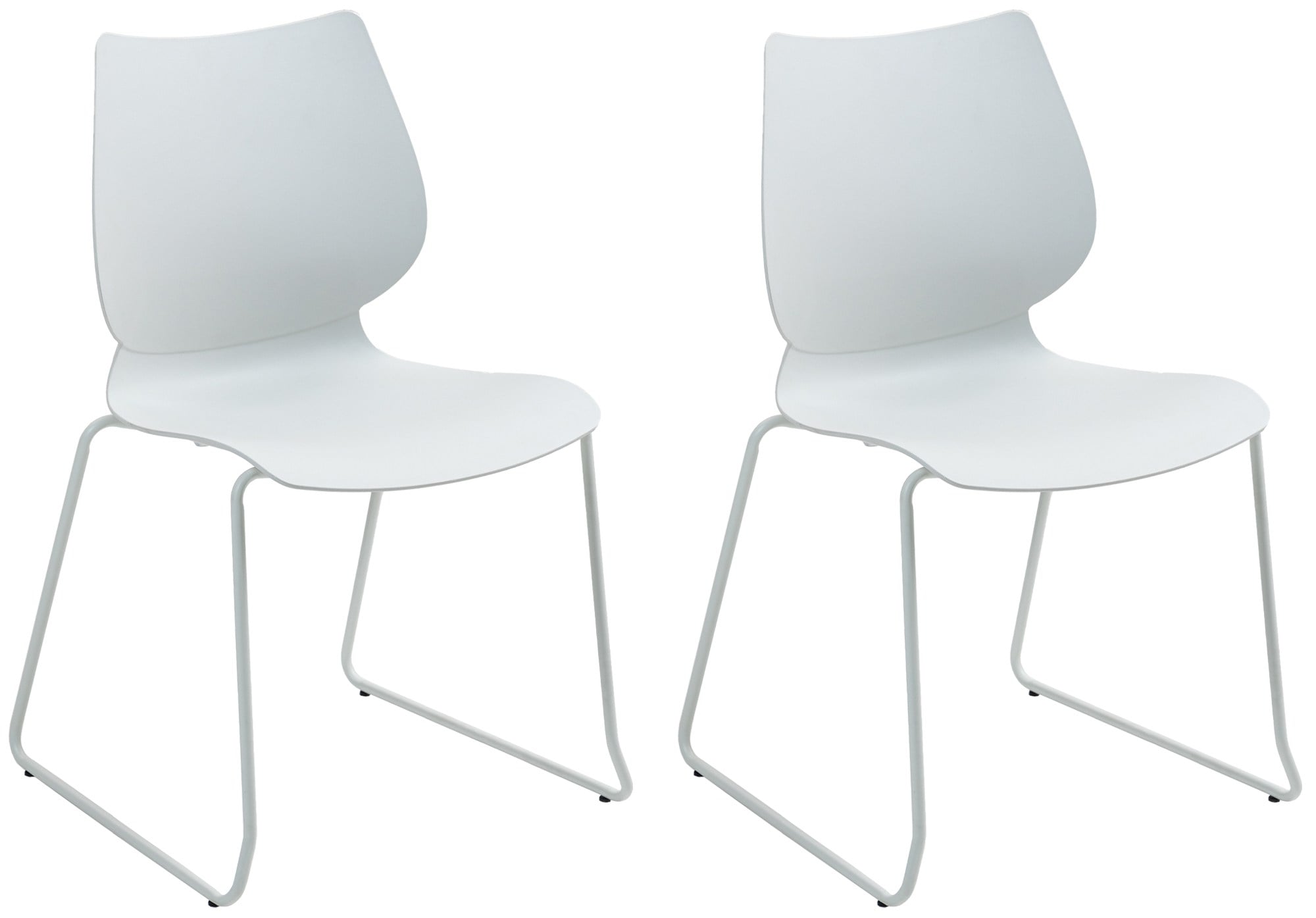 CLP 2er Set Stuhl Houma | Farbe: wei&szlig; 