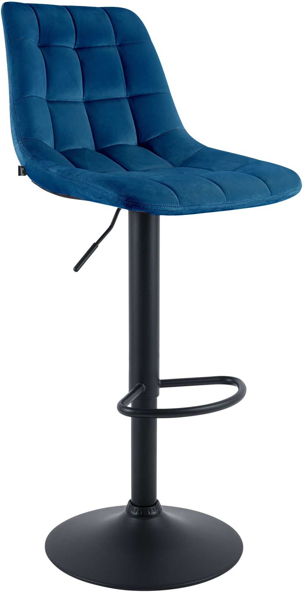 CLP Barhocker Mapun Samt - Farbe: blau, Material: Samt 